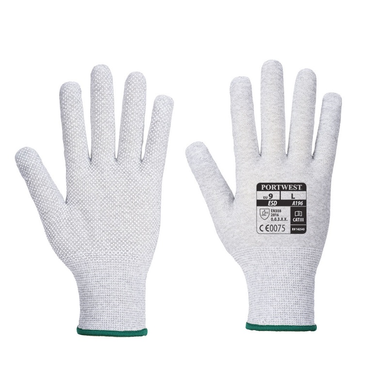 Portwest Antistatic PU Micro Dot Gloves A196